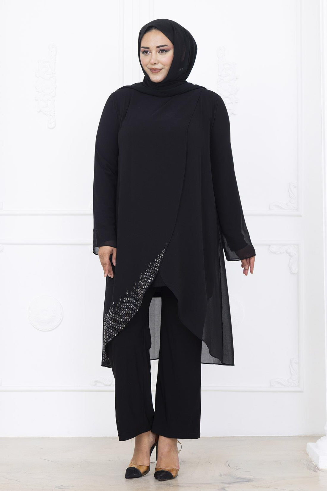 Esin Modest Evening Set - Black