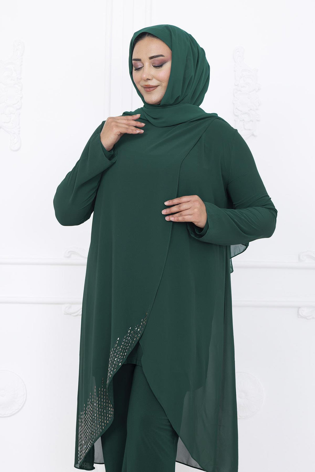 Esin Modest Evening Set - Emerald