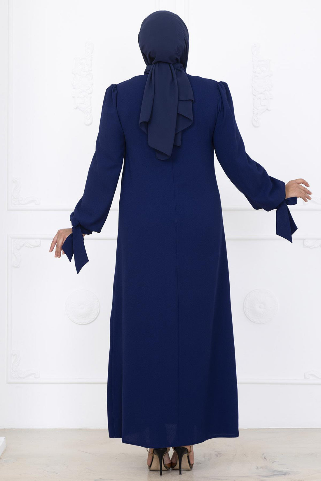 İrem Modest Evening Dress - Navy