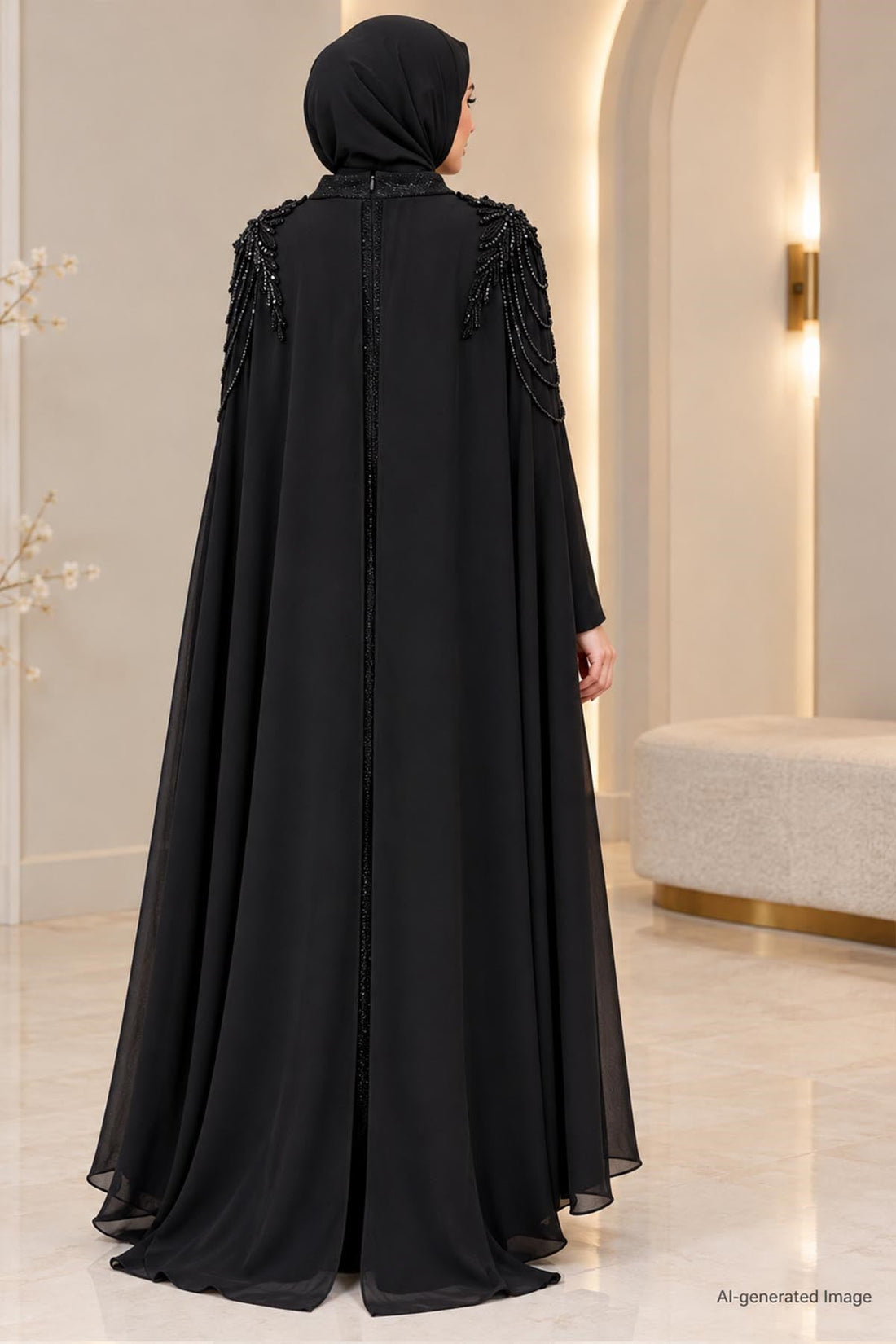 Nurşah Modest Evening Dress - Black