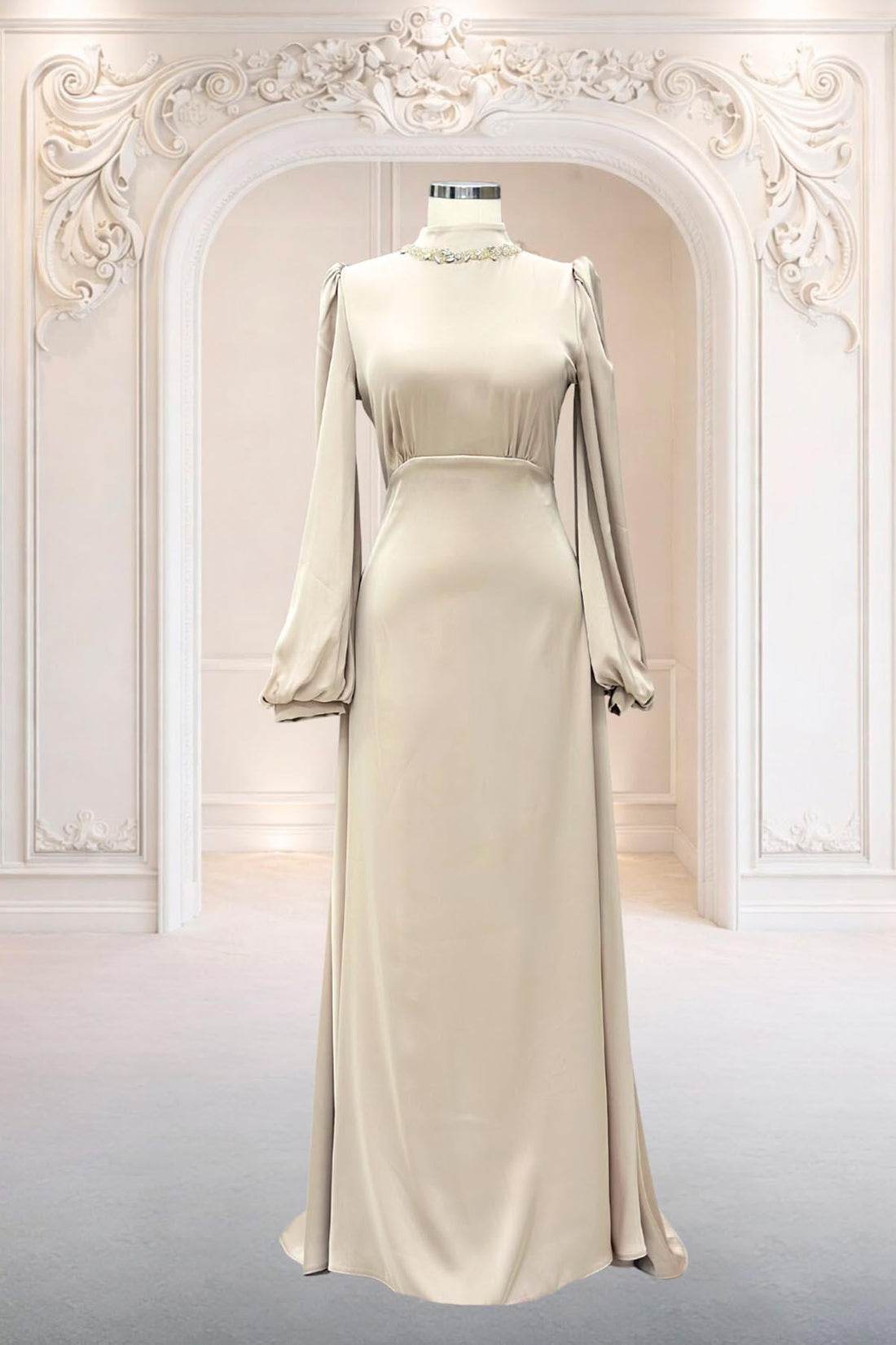 Rüya Modest Evening Dress - Beige