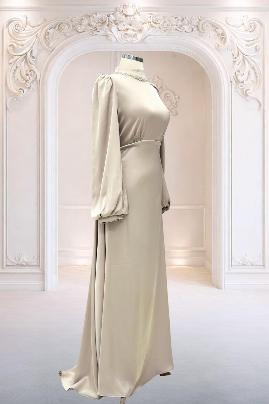 Rüya Modest Evening Dress - Beige