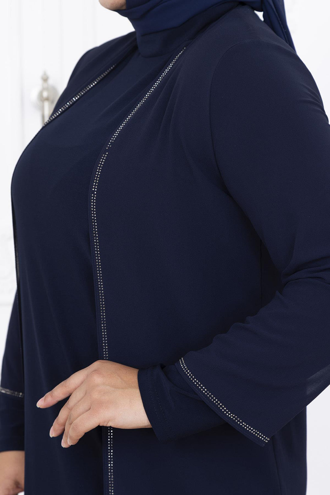 Sezen Modest Evening Set - Navy