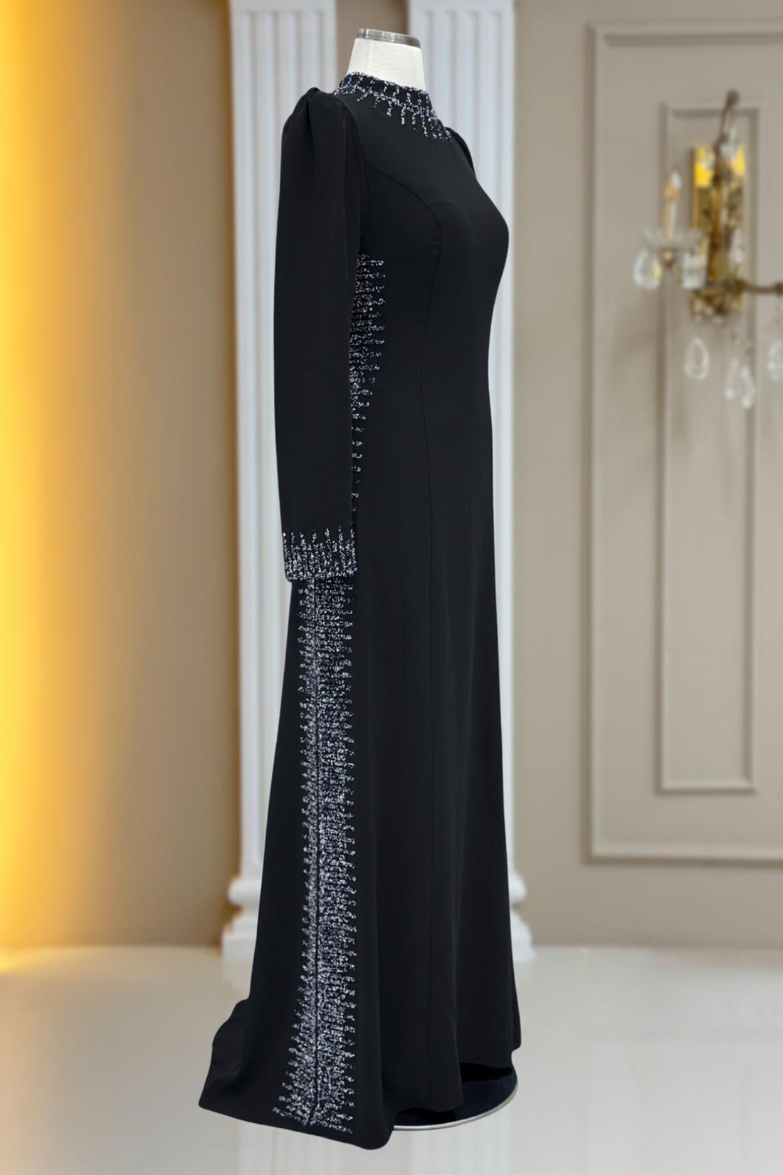 Sıla Modest Evening Dress - Black