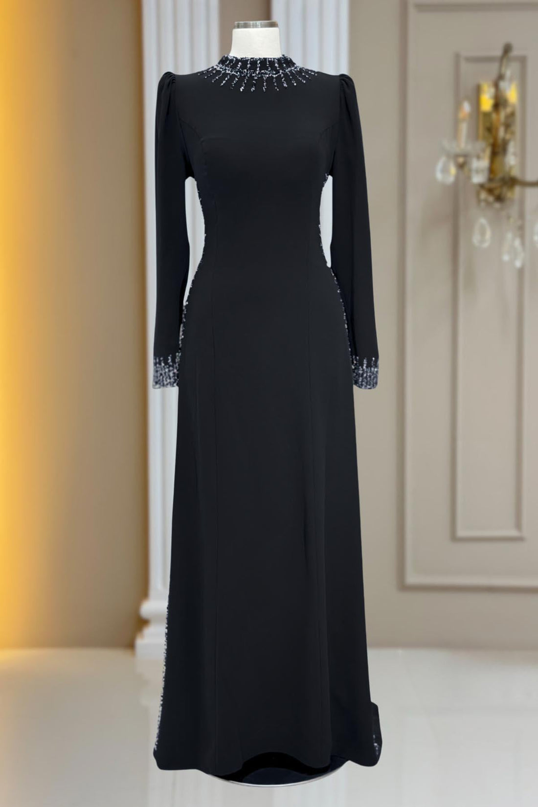 Sıla Modest Evening Dress - Black