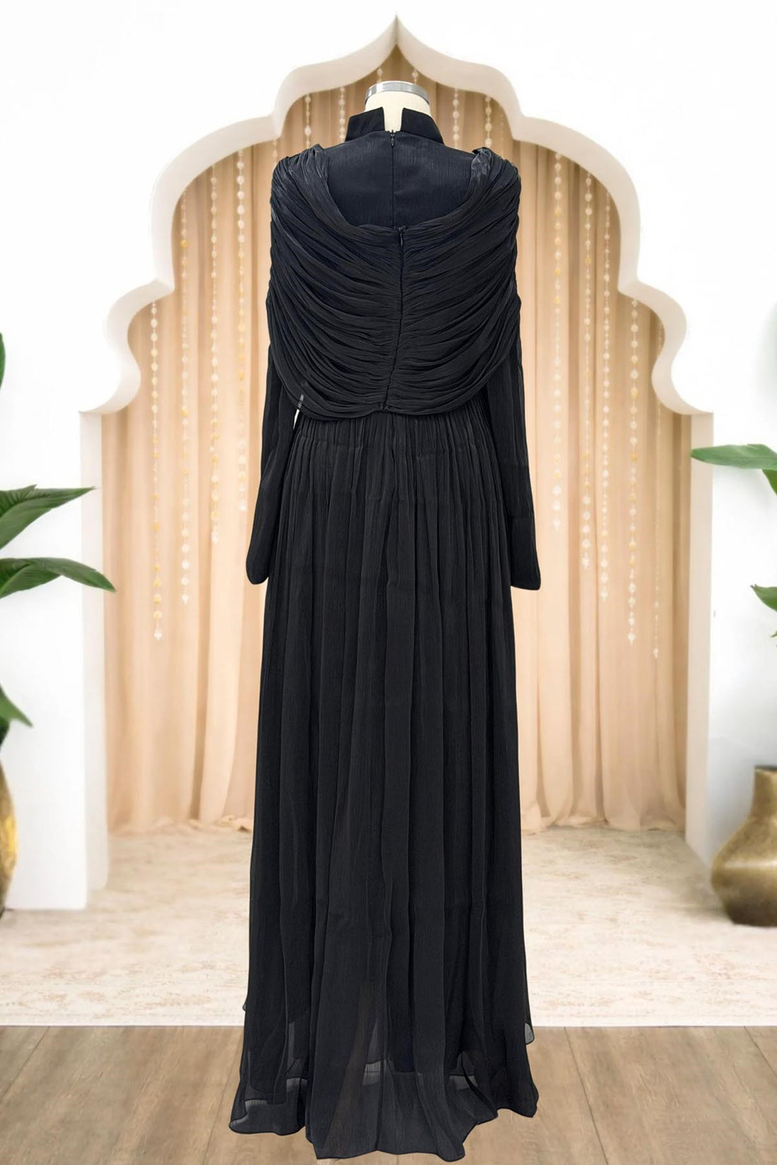Sumru Modest Evening Dress - Black