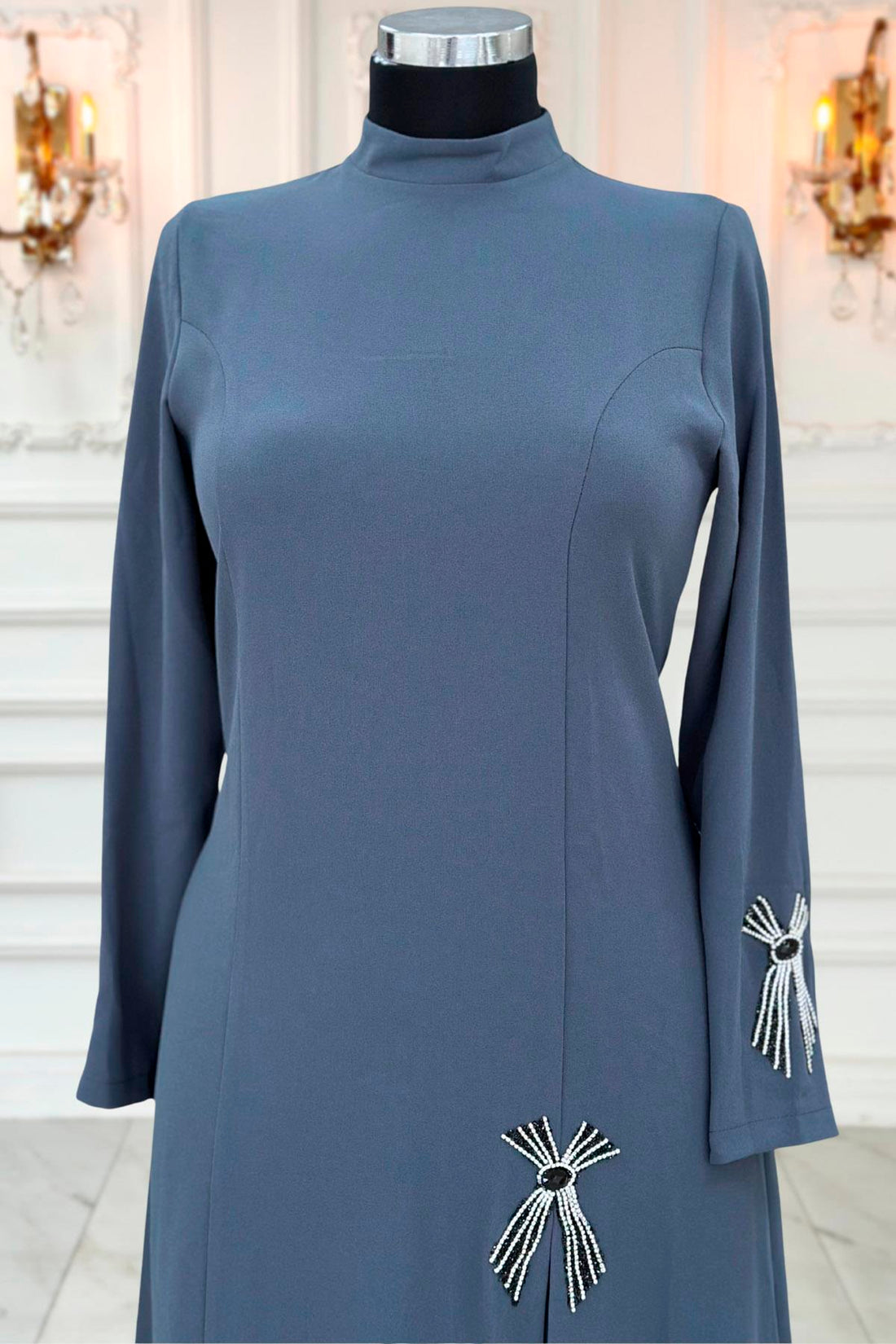 Tuay Modest Evening Dress - Anthracite