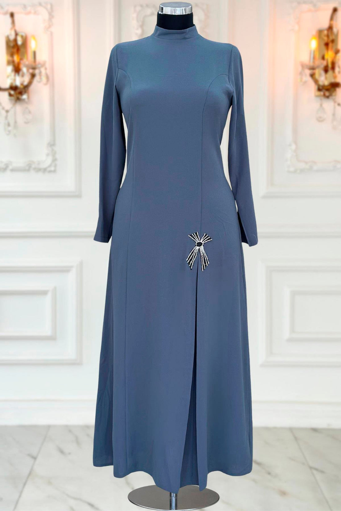 Tuay Modest Evening Dress - Anthracite