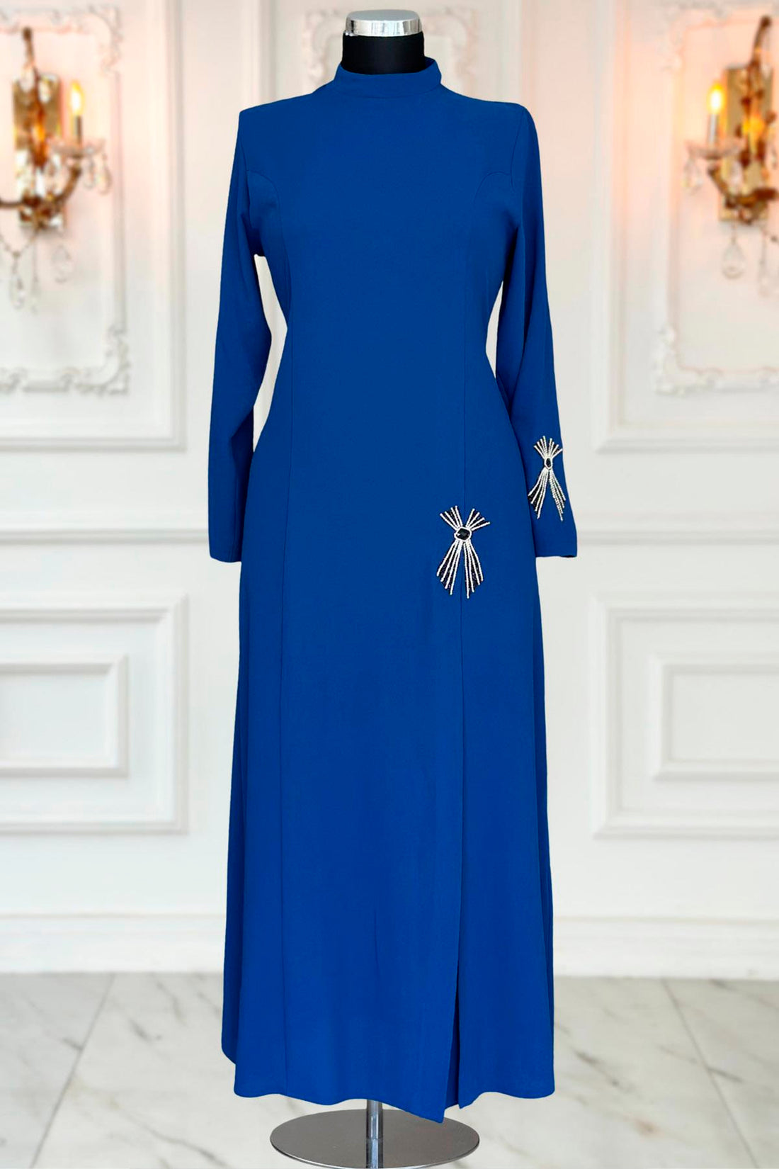 Tuay Modest Evening Dress - Indigo