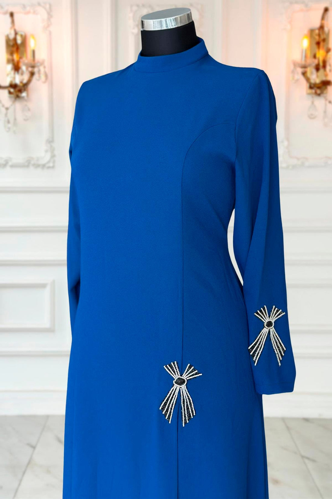 Tuay Modest Evening Dress - Indigo