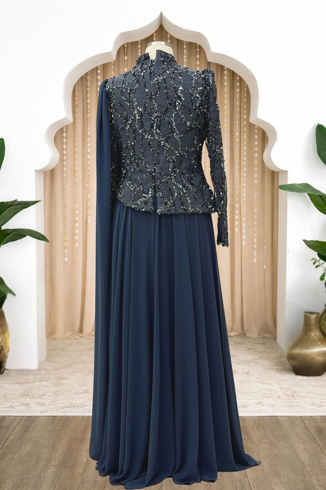 Tülin Modest Evening Dress - Anthracite
