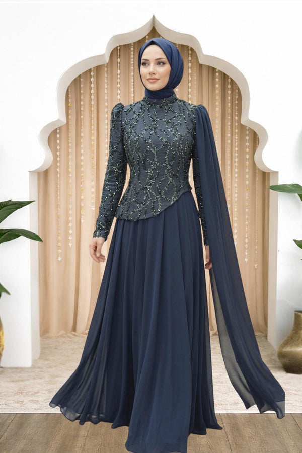 Tülin Modest Evening Dress - Anthracite