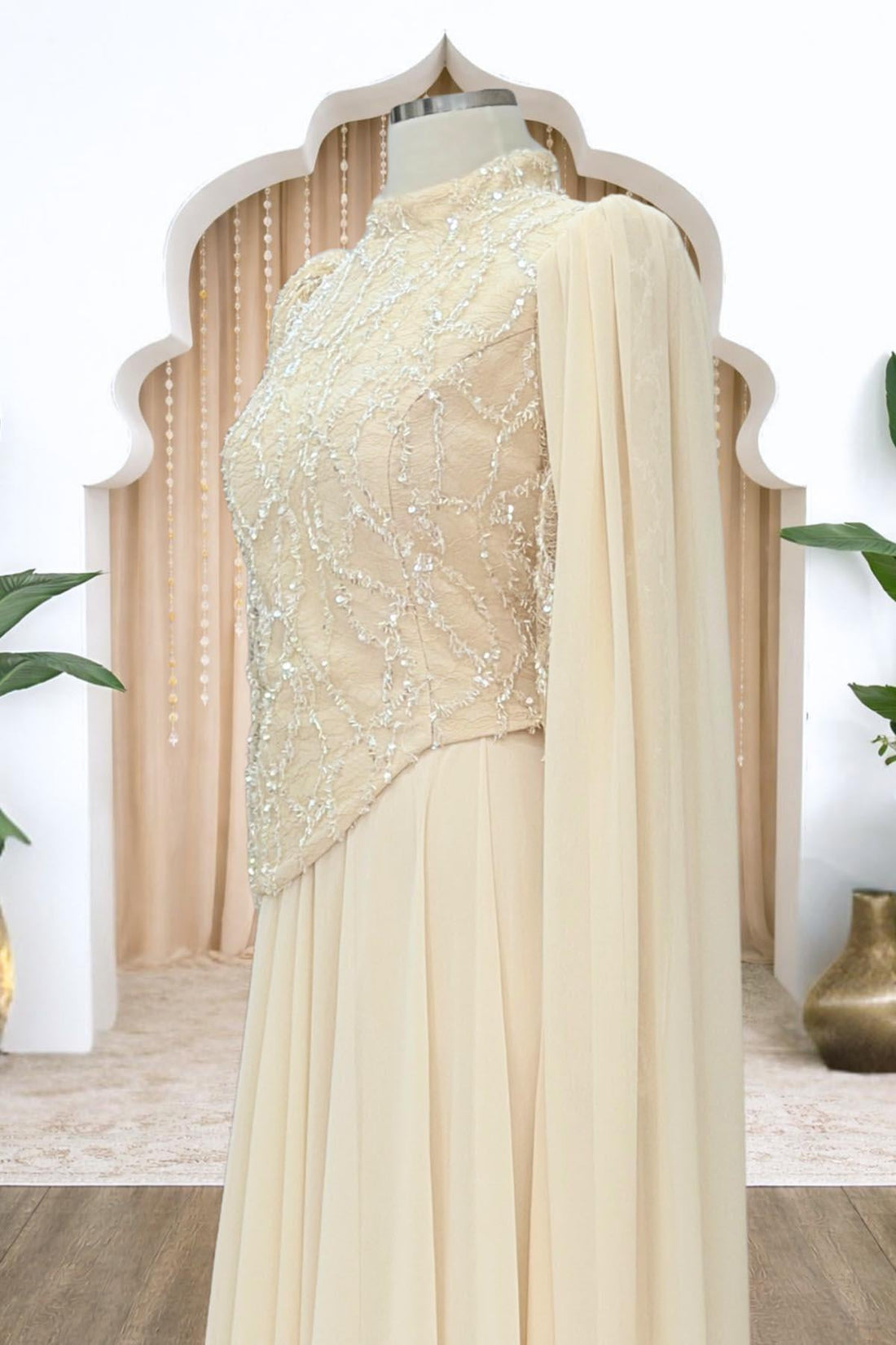 Tülin Modest Evening Dress - Ivory
