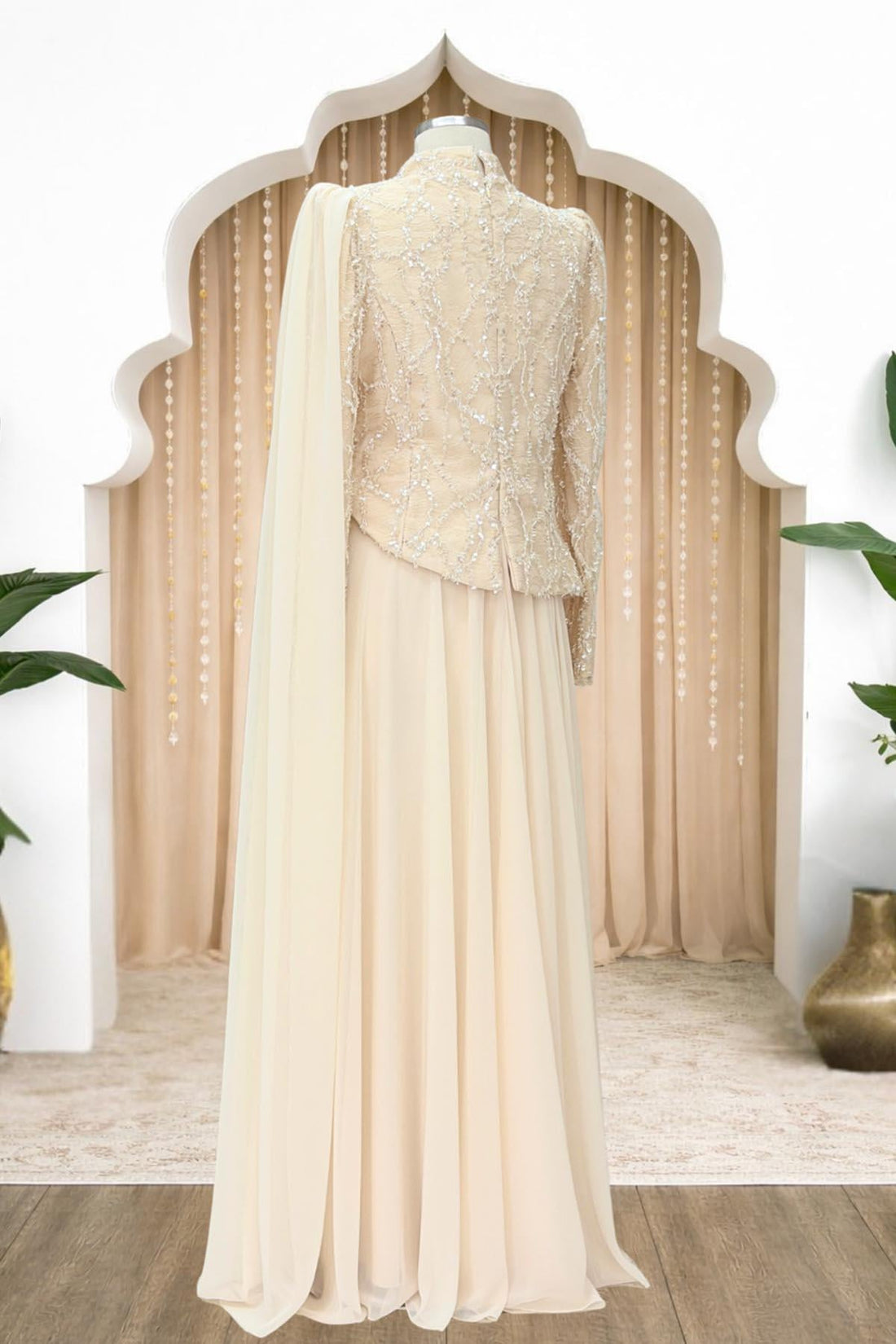 Tülin Modest Evening Dress - Ivory