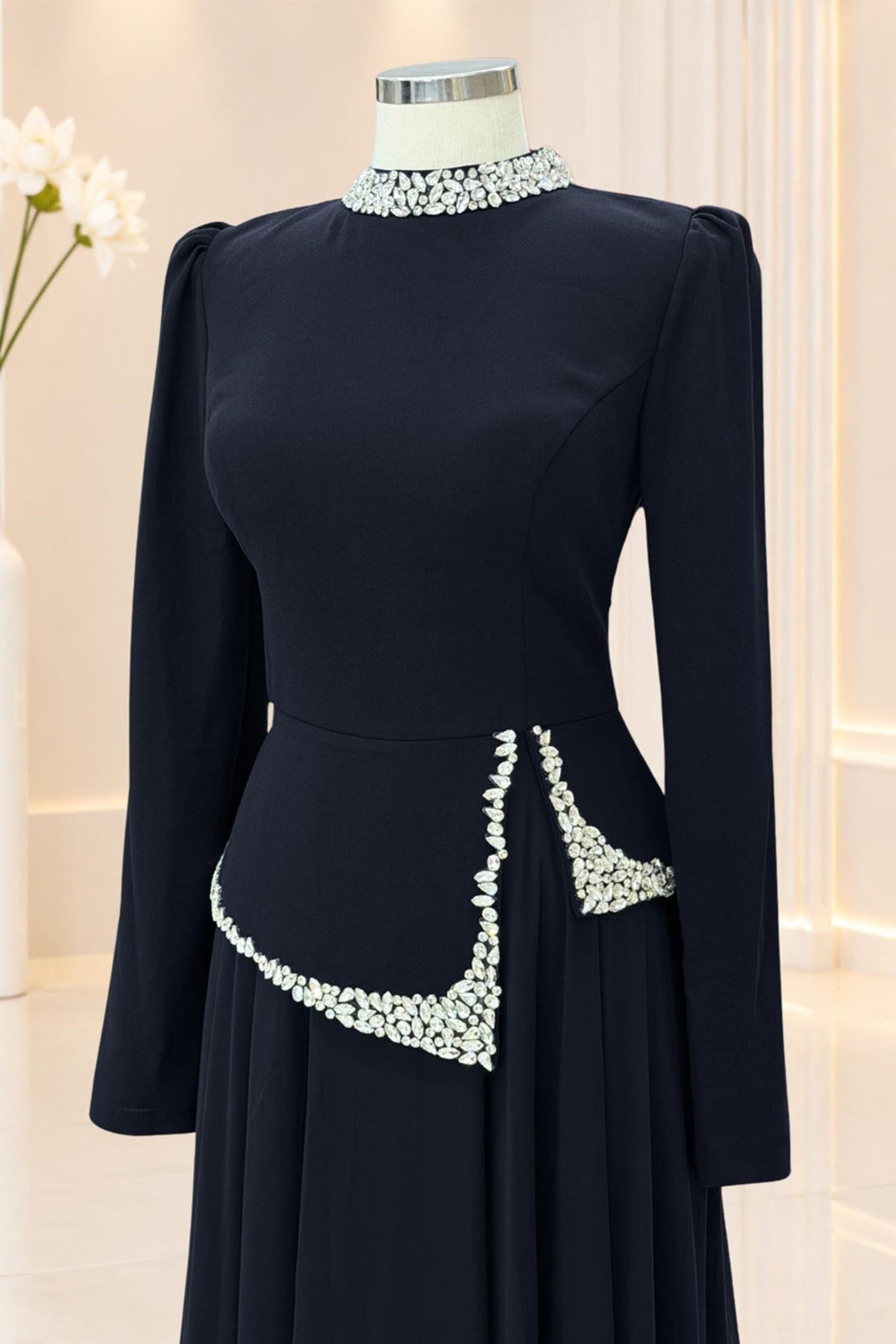 Yağmur Modest Evening Dress - Black