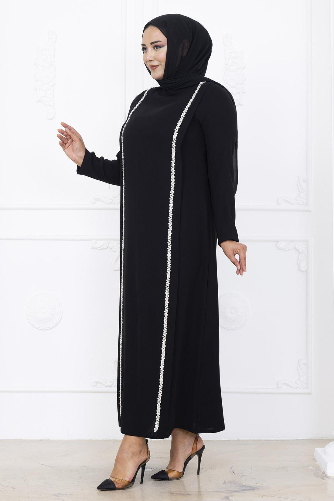 Yakut Modest Evening Dress - Black
