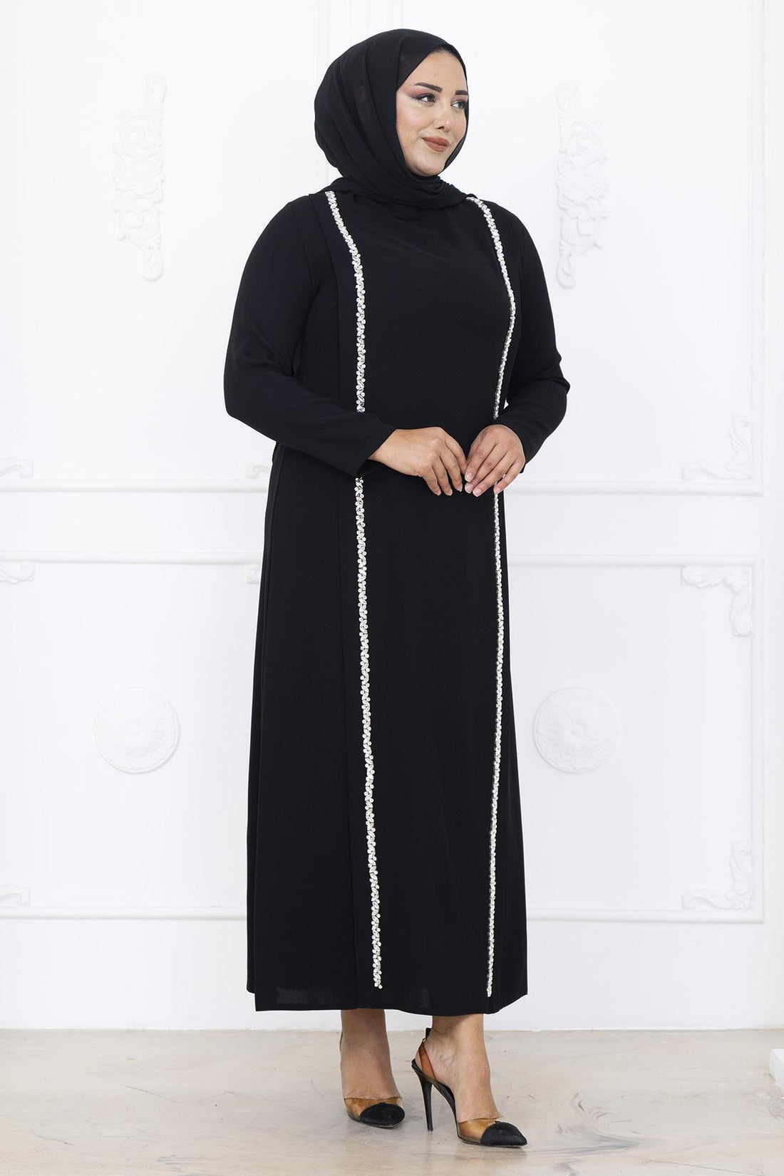 Yakut Modest Evening Dress - Black
