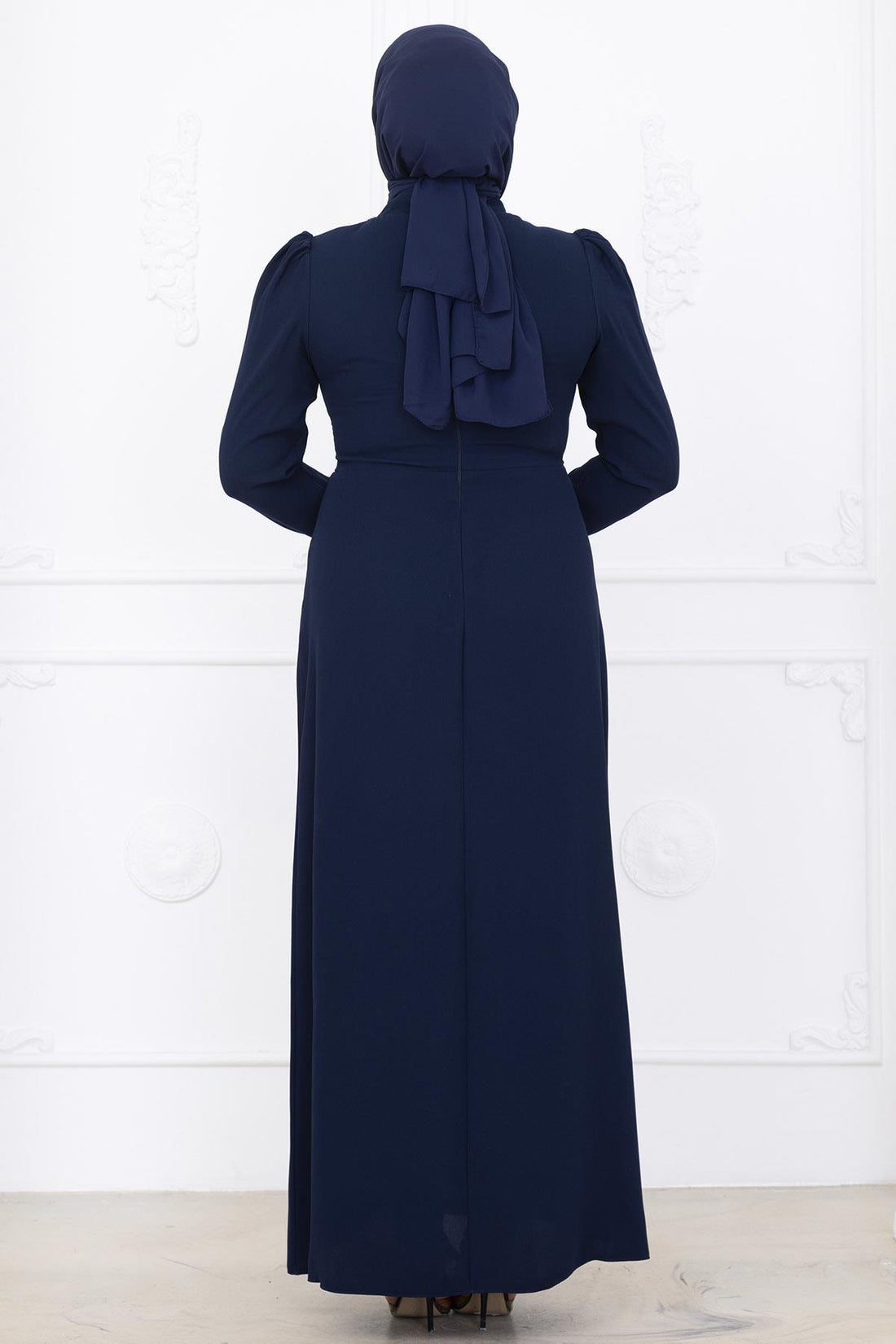 Zühre Modest Evening Dress - Navy