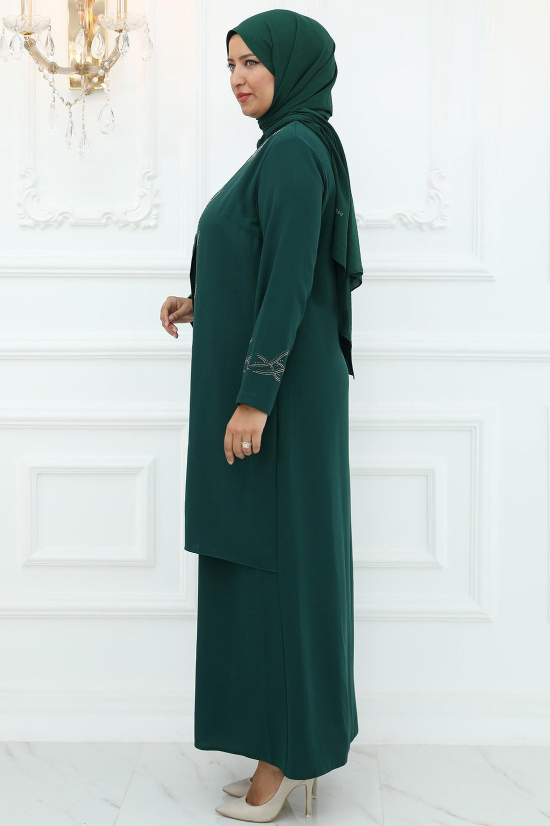 Züleyha Modest Evening Dress - Emerald