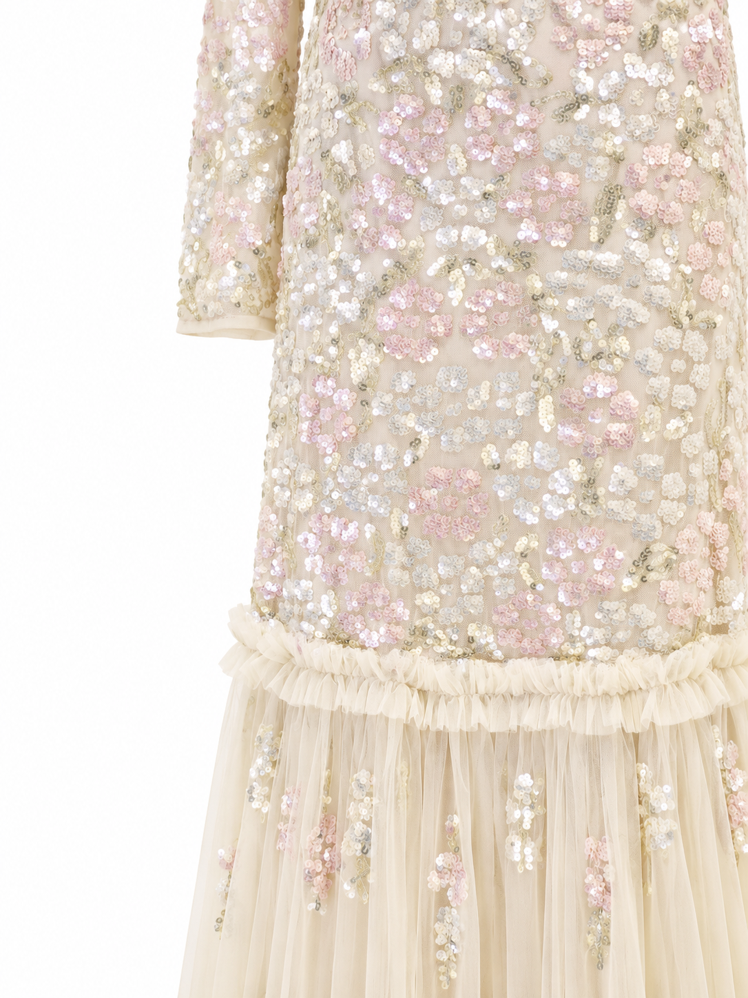 Couture Valentina Modest Evening Dress - Beige