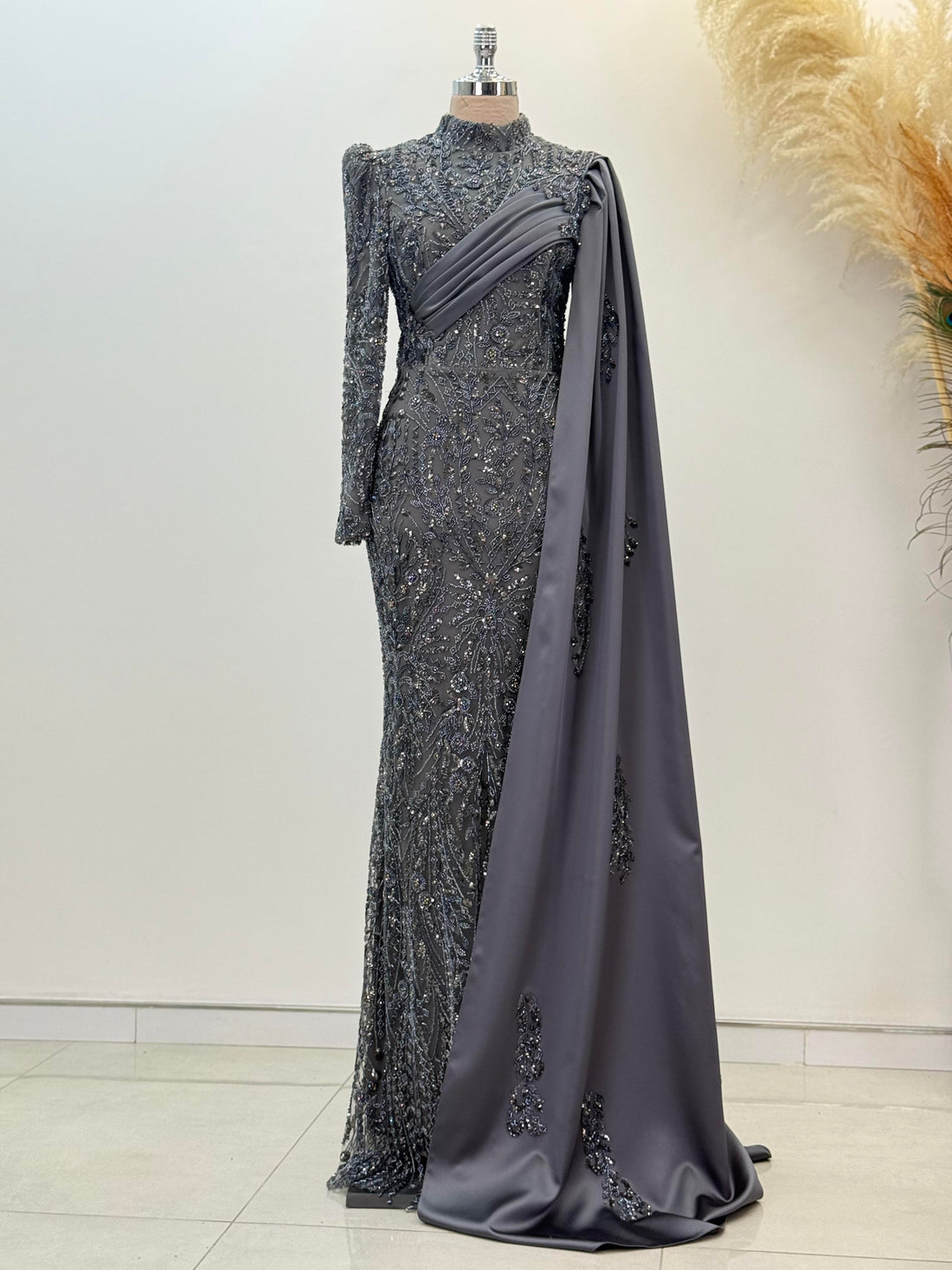 Berry Evening Dress - Anthracite