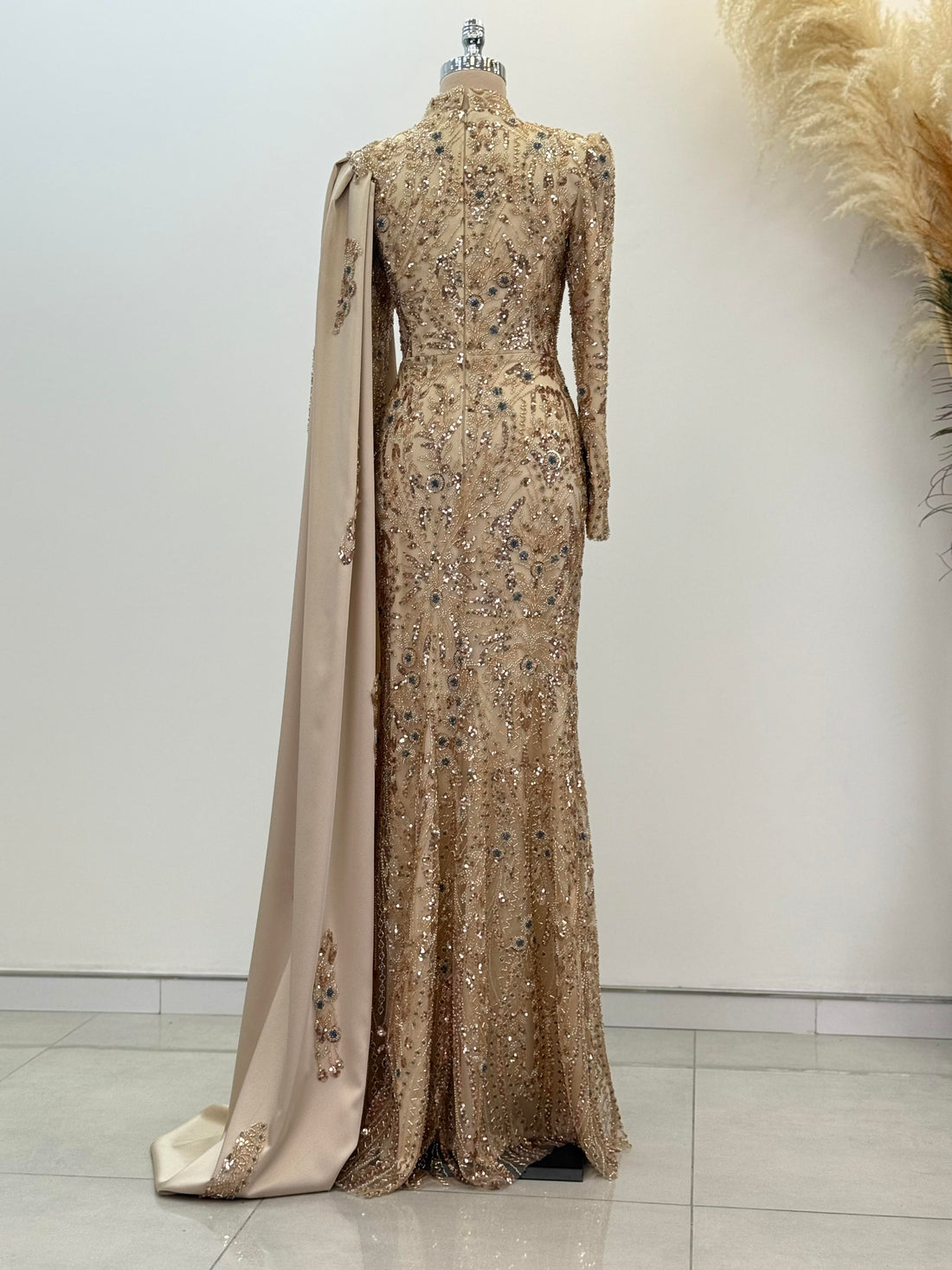 Berry Evening Dress - Gold - view 5