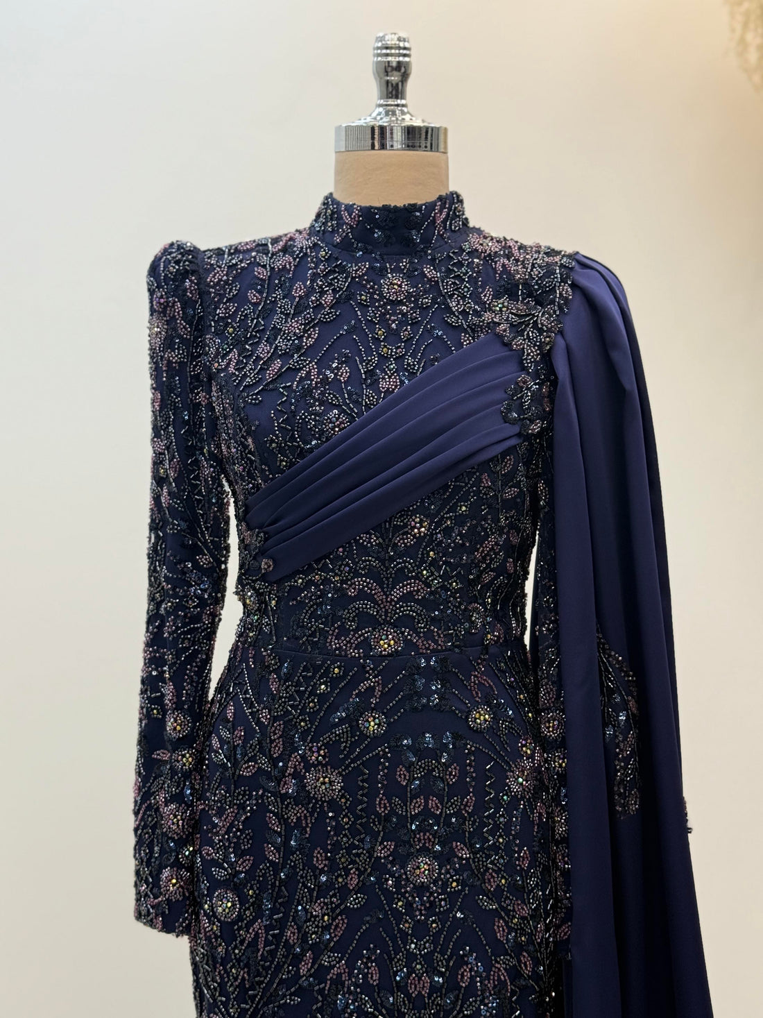 Berry Evening Dress - Navy - view 2