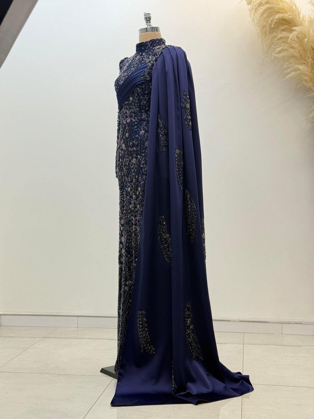 Berry Evening Dress - Navy - view 3