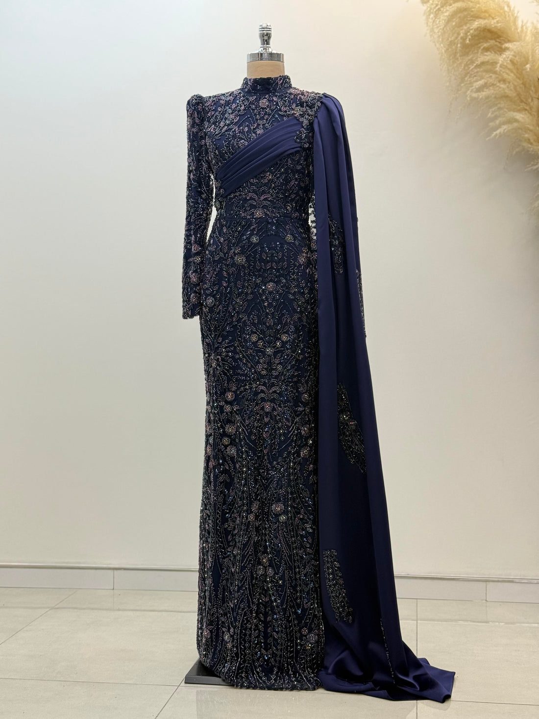 Berry Evening Dress - Navy