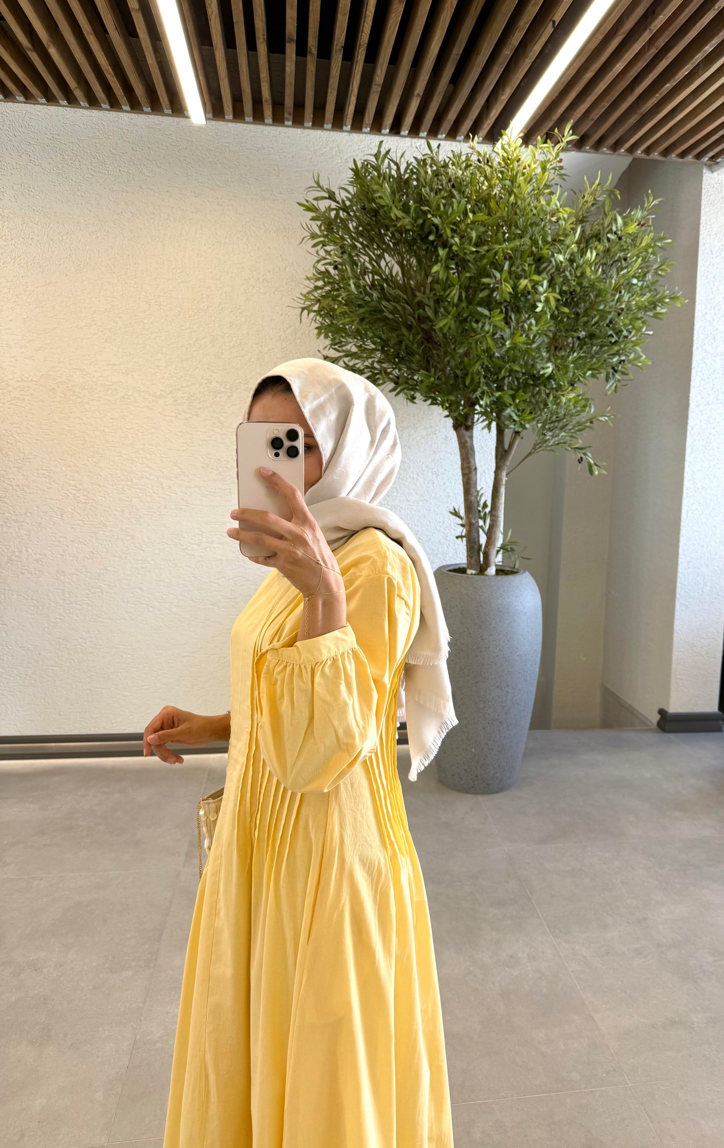 Monica Drapped Dress - Yellow