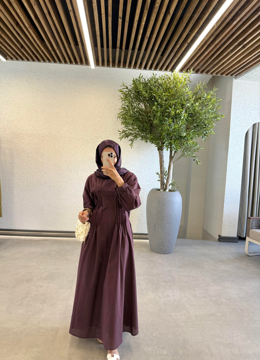 Monica Drapped Dress- Burgundy