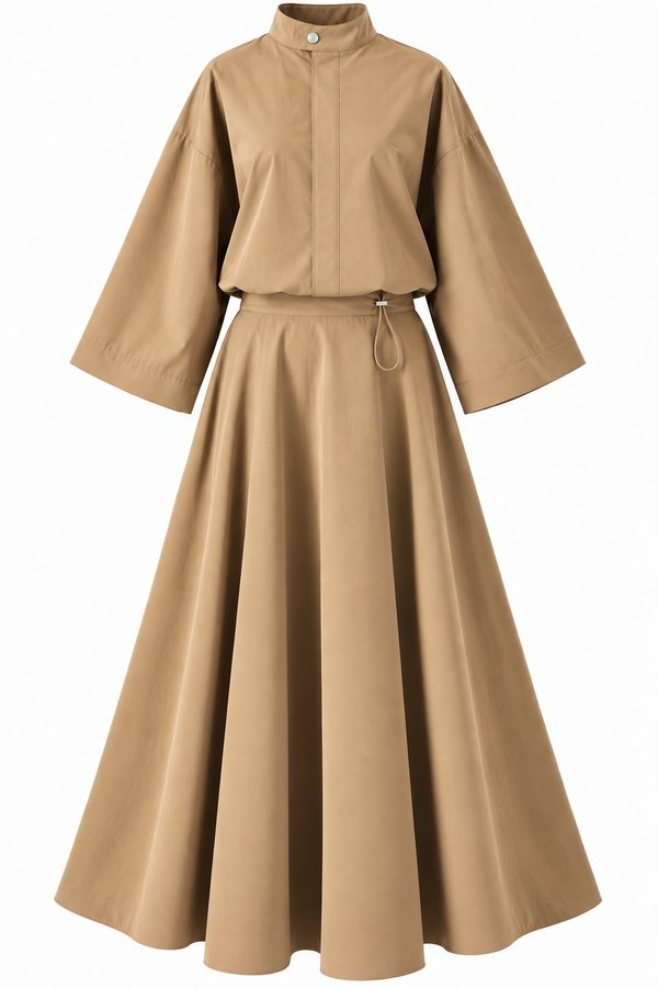 Luna Trench Skirt Set - Camel
