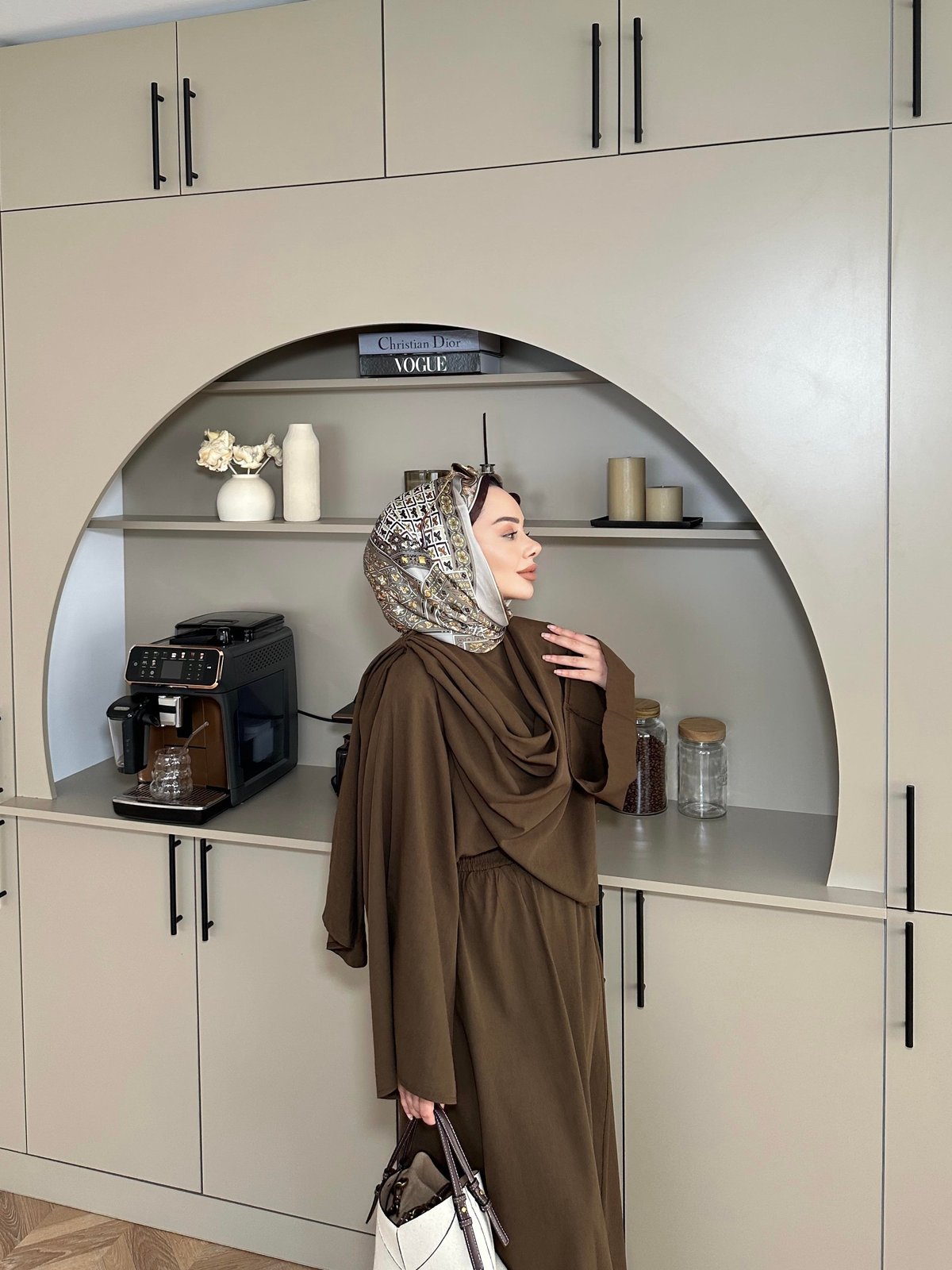 Clif Bitter Chocolate Linen Skirt Set