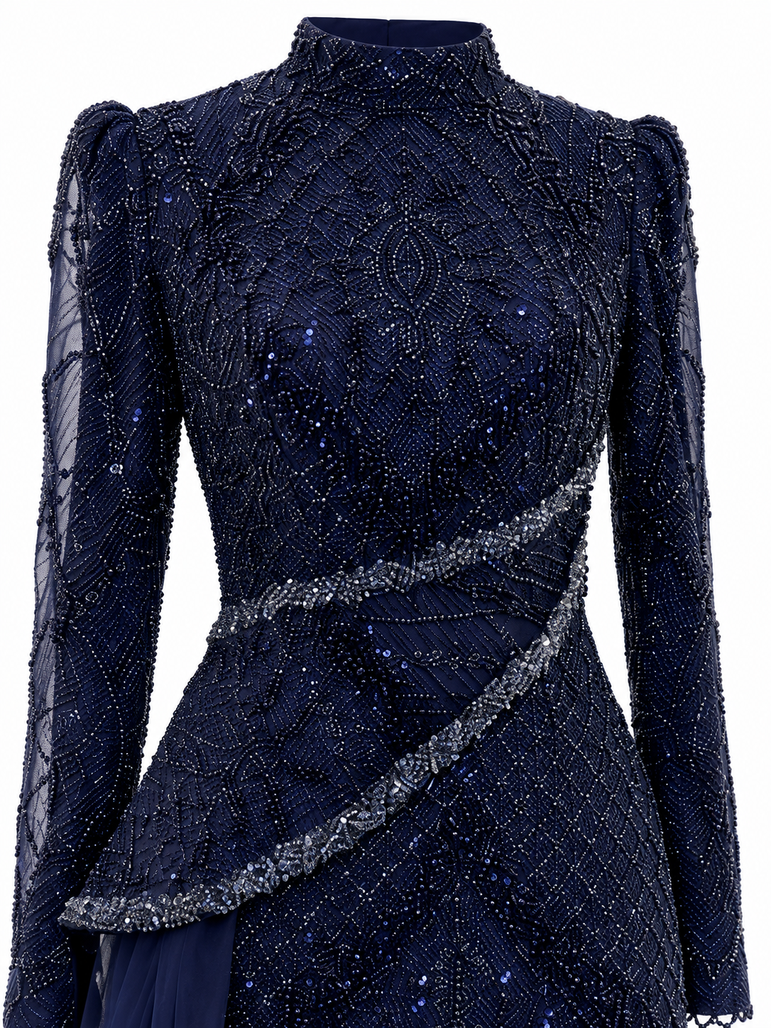 Violette Evening Dress - Navy