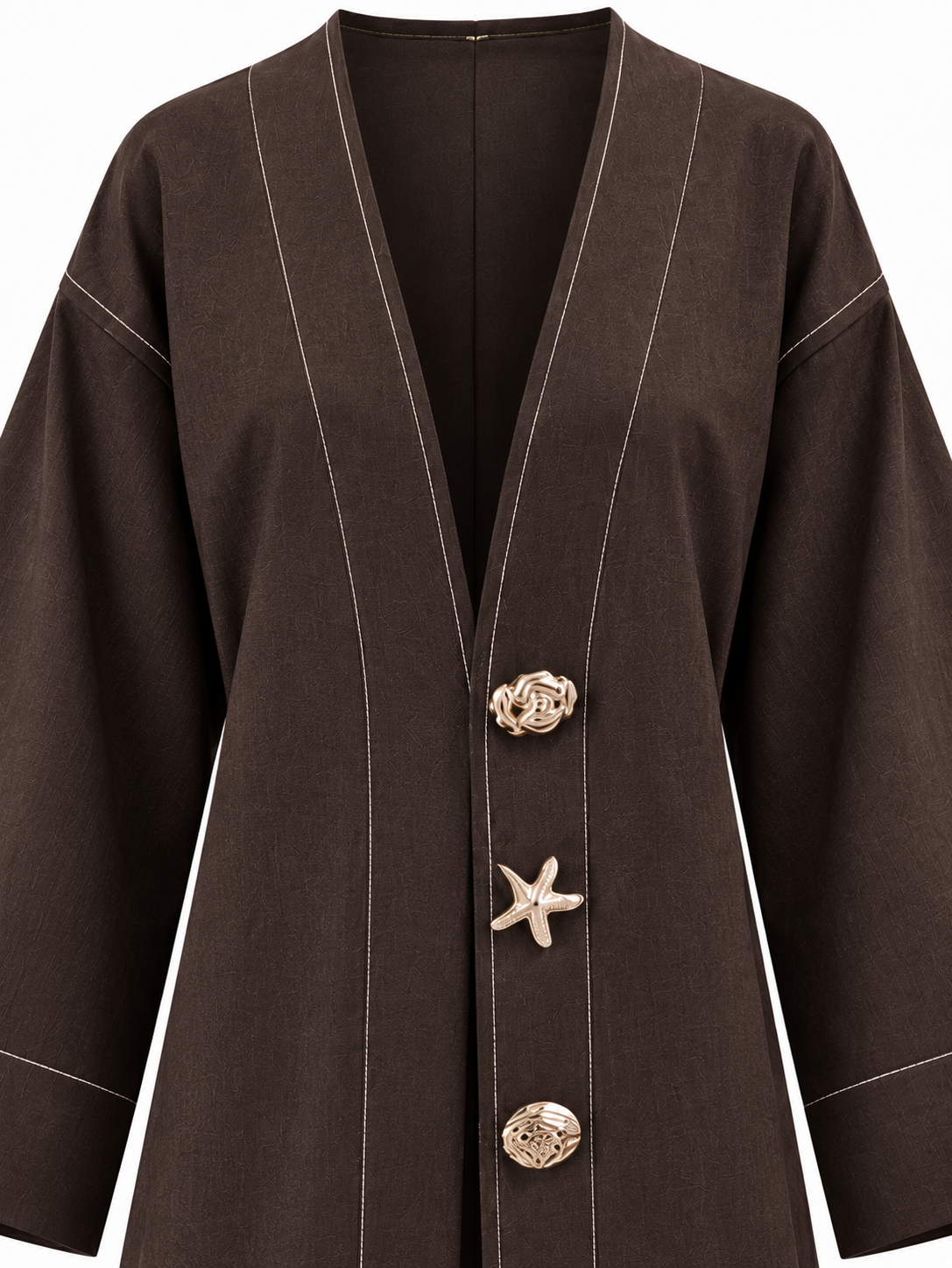 Rivelle Kimono Denim Jacket - Brown