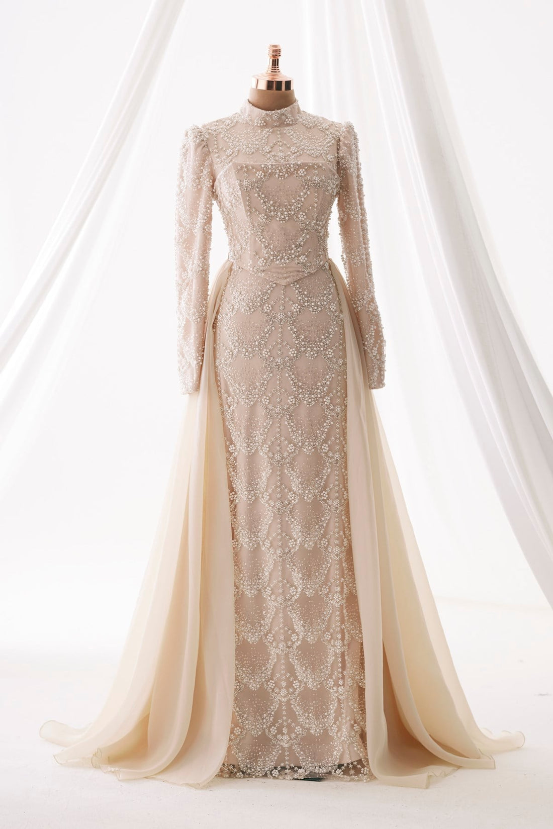 Diana Evening Gown - Beige