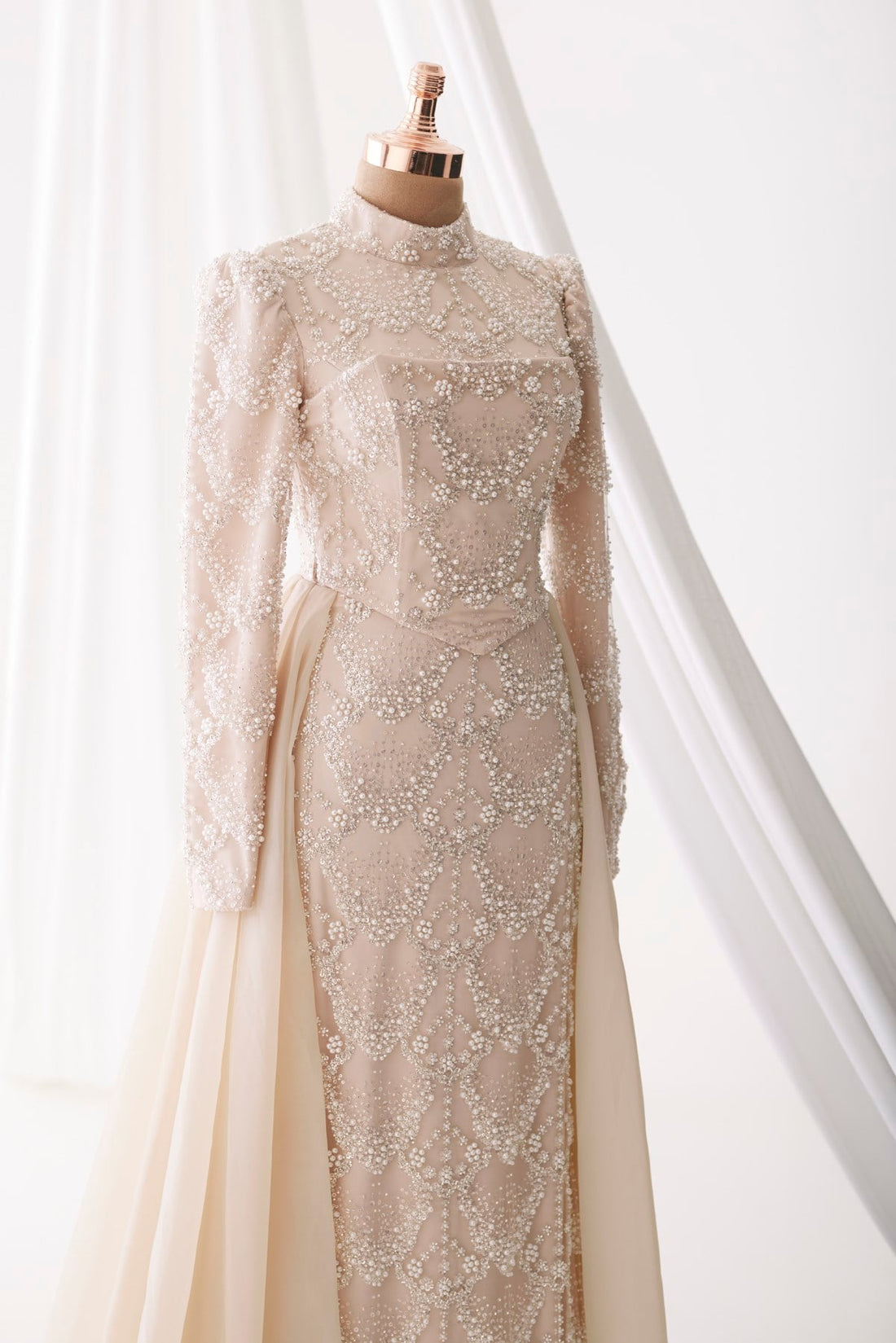 Diana Evening Gown - Beige - view 3