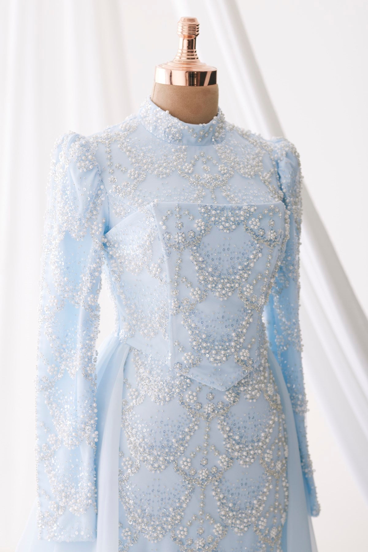 Diana Evening Gown - Baby Blue - view 3