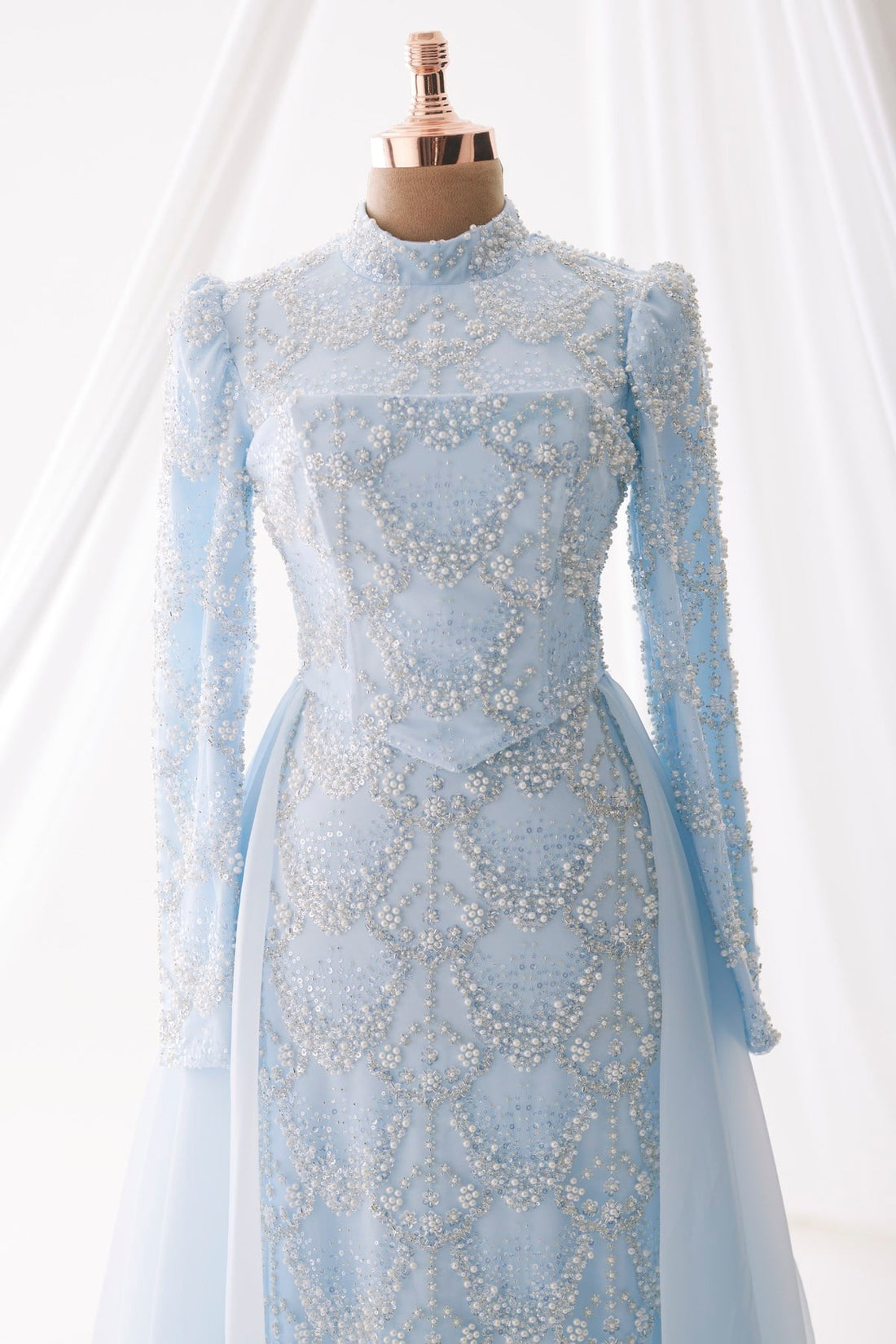Diana Evening Gown - Baby Blue - view 2