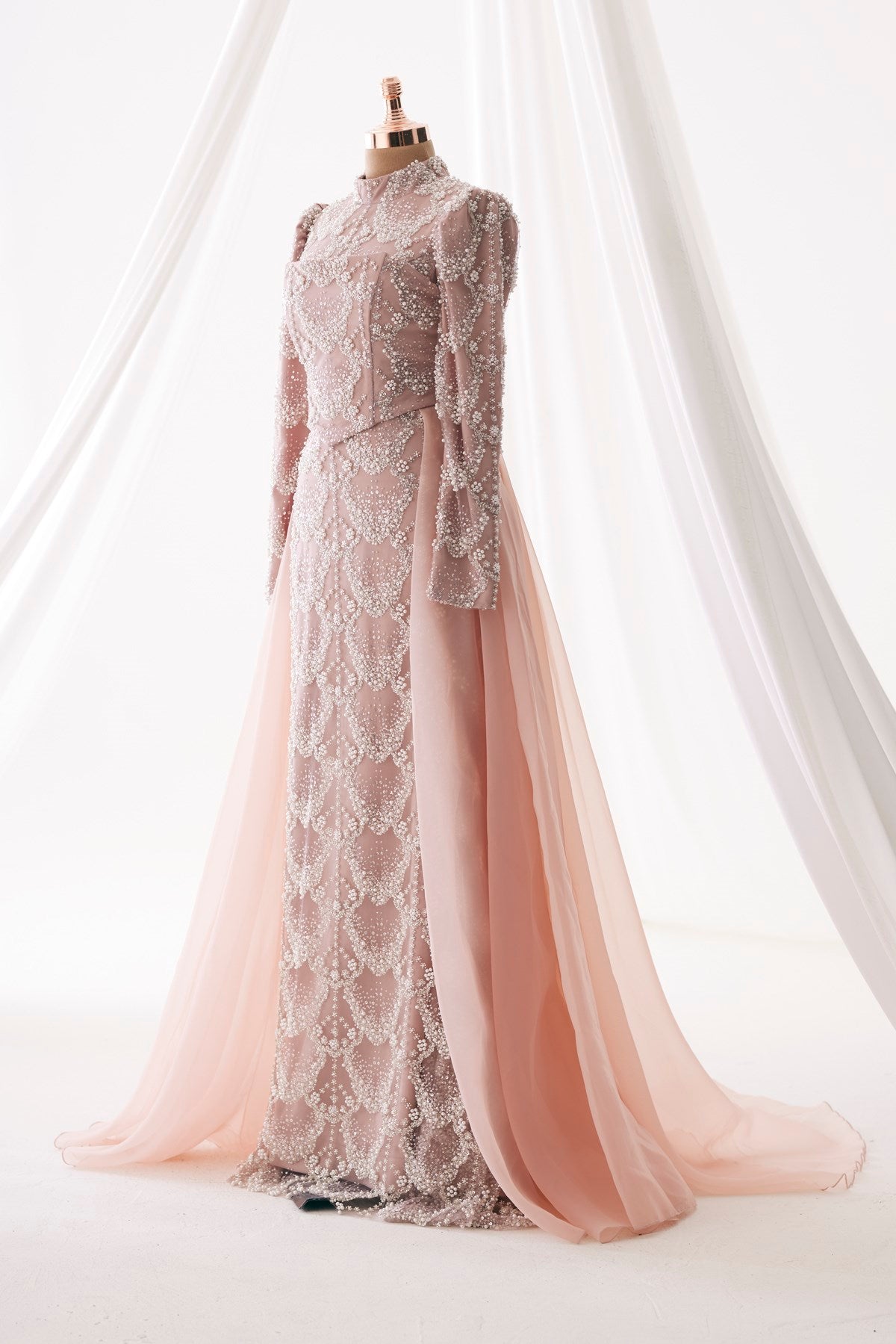 Diana Evening Gown - Powder Pink - view 4