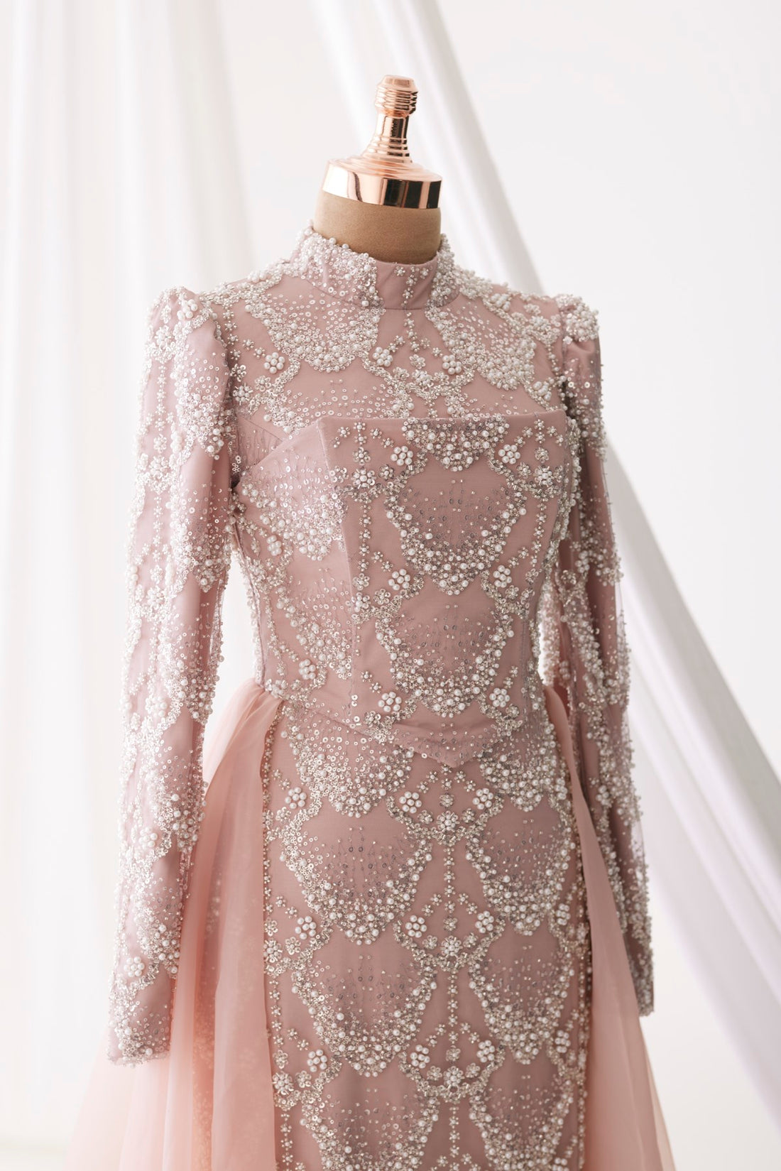 Diana Evening Gown - Powder Pink - view 3