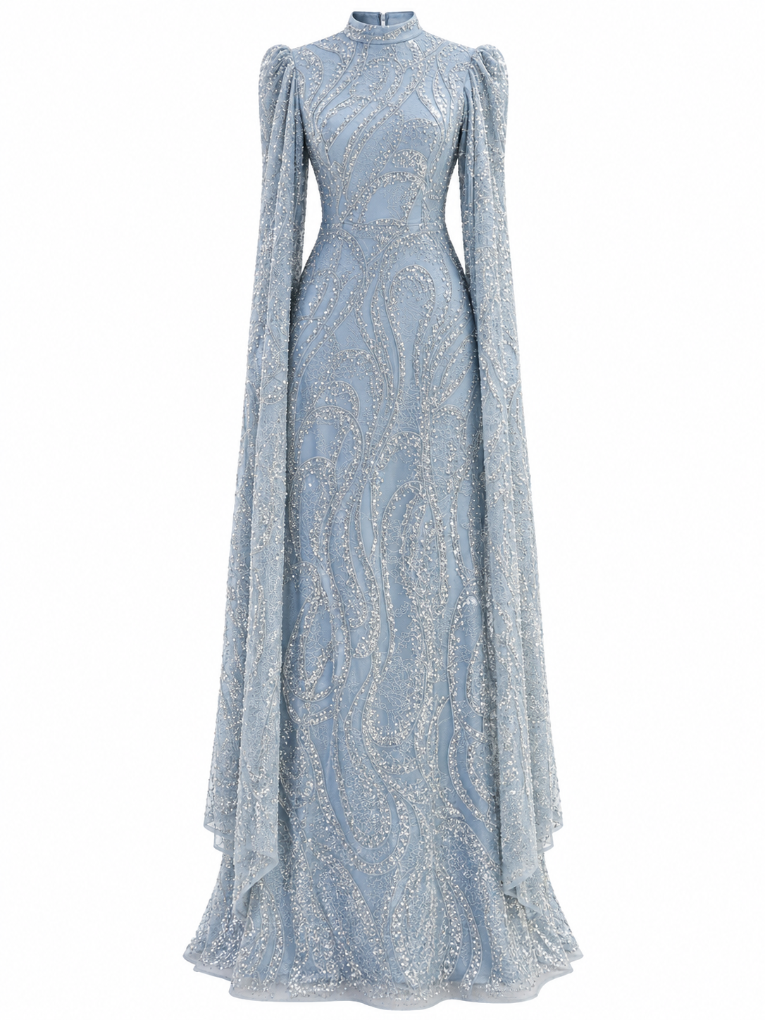 Amaris Modest Evening Dress - Blue