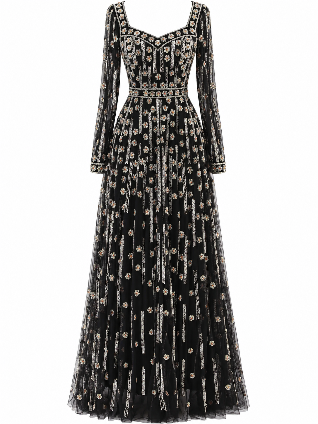 Couture Estella Evening Dress - Black