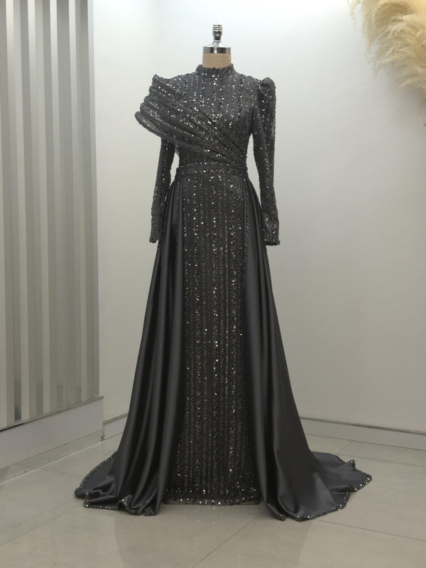 Elegance Evening Dress - Anthracite