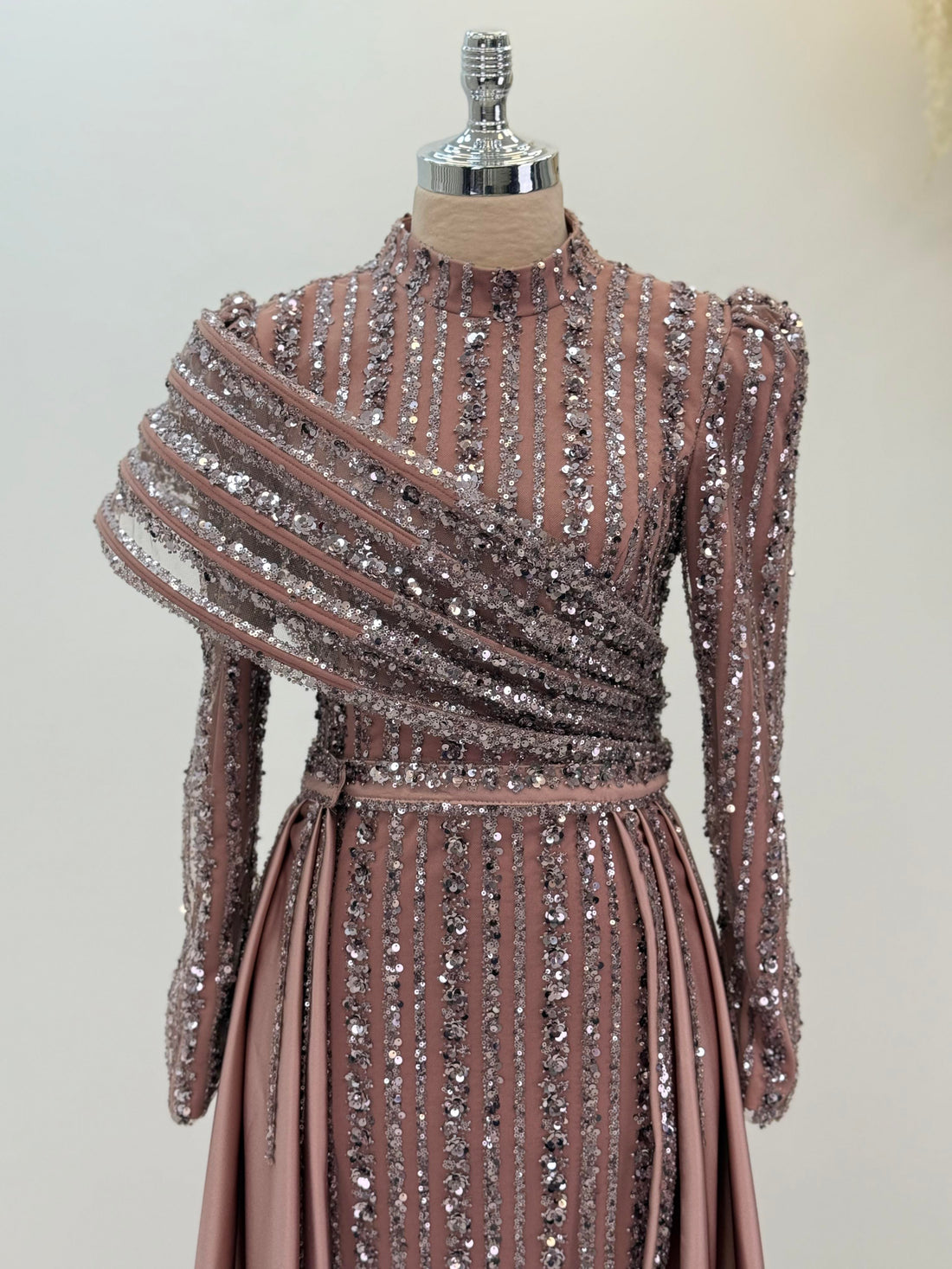 Elegance Evening Dress - Dusty Rose - view 3