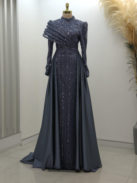 Elegance Evening Dress - Indigo
