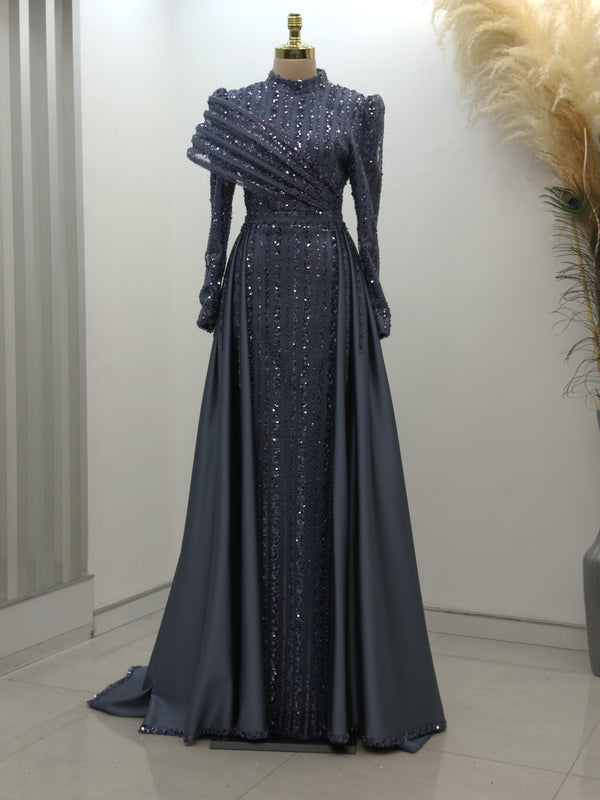 Elegance Evening Dress - Indigo