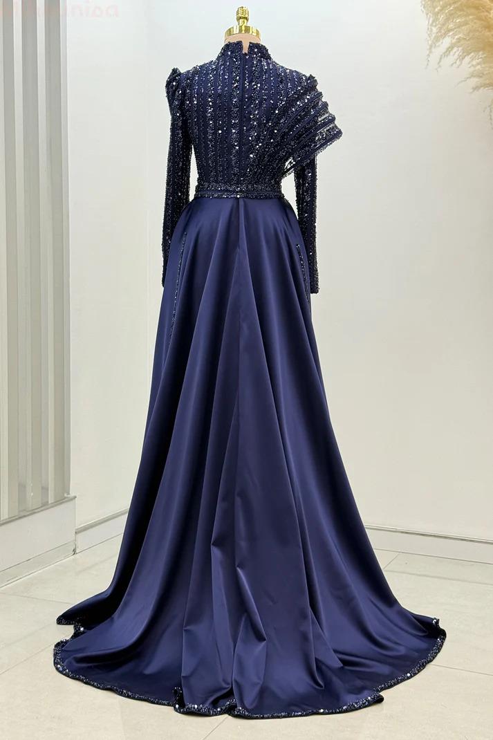 Elegance Evening Dress - Navy - view 3