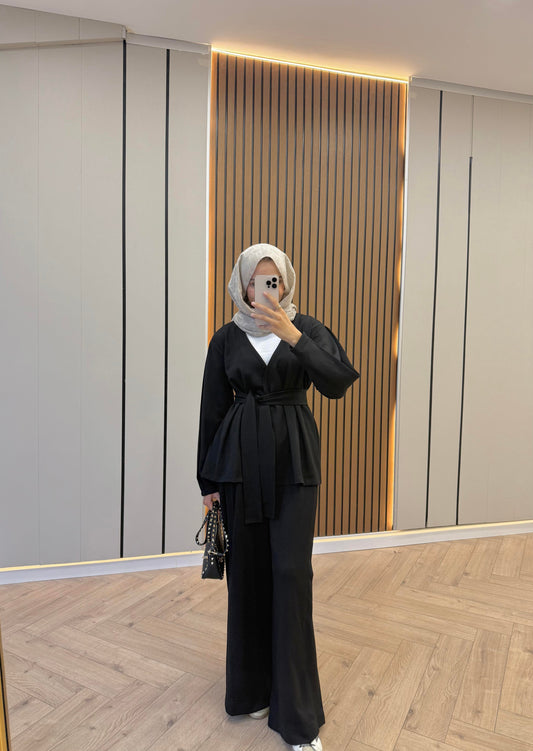 Kimono Pants Set – Black