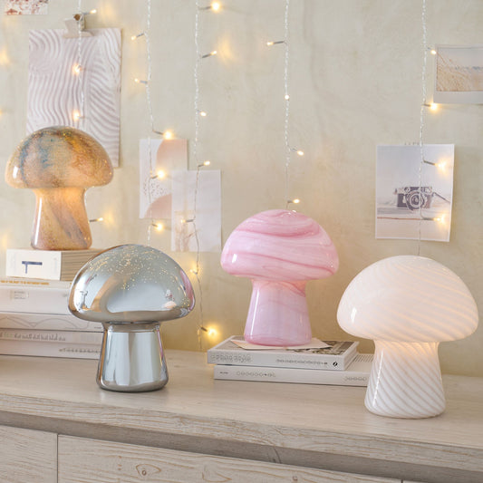 Pottery Barn Glass Mushroom Table Lamp